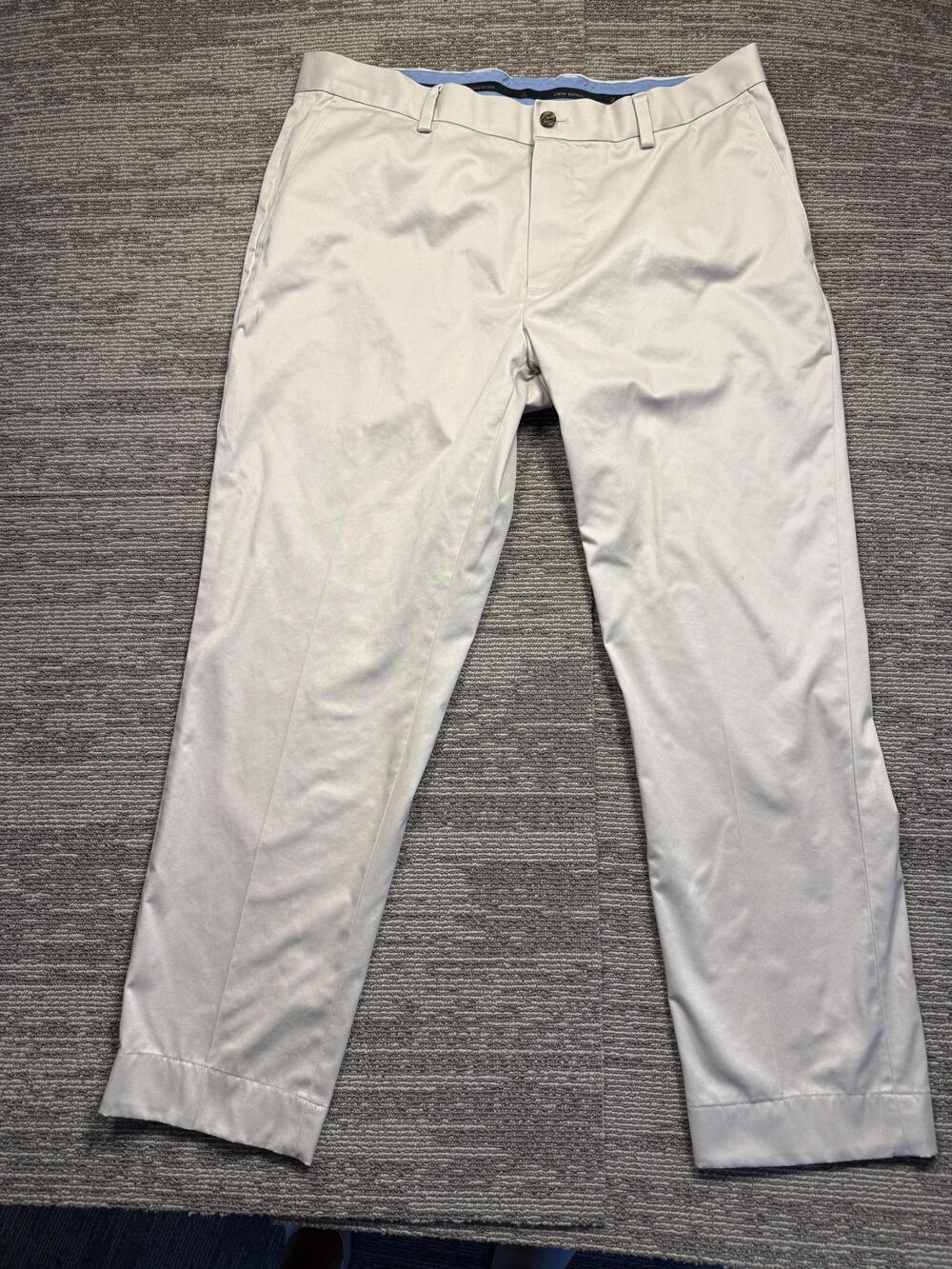 Brooks Brothers Pants Mens 36x30 Beige Advantage Chino Slim Stretch Straight Leg